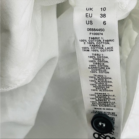 ASOS Button Front Stripe Detail Midi Skirt Size 6 - Picture 5 of 7